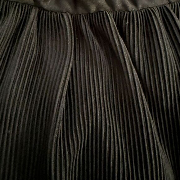 Vintage 60's-70's Black Accordion Pleat Wrap Front Dress Size S - Picture 5 of 8